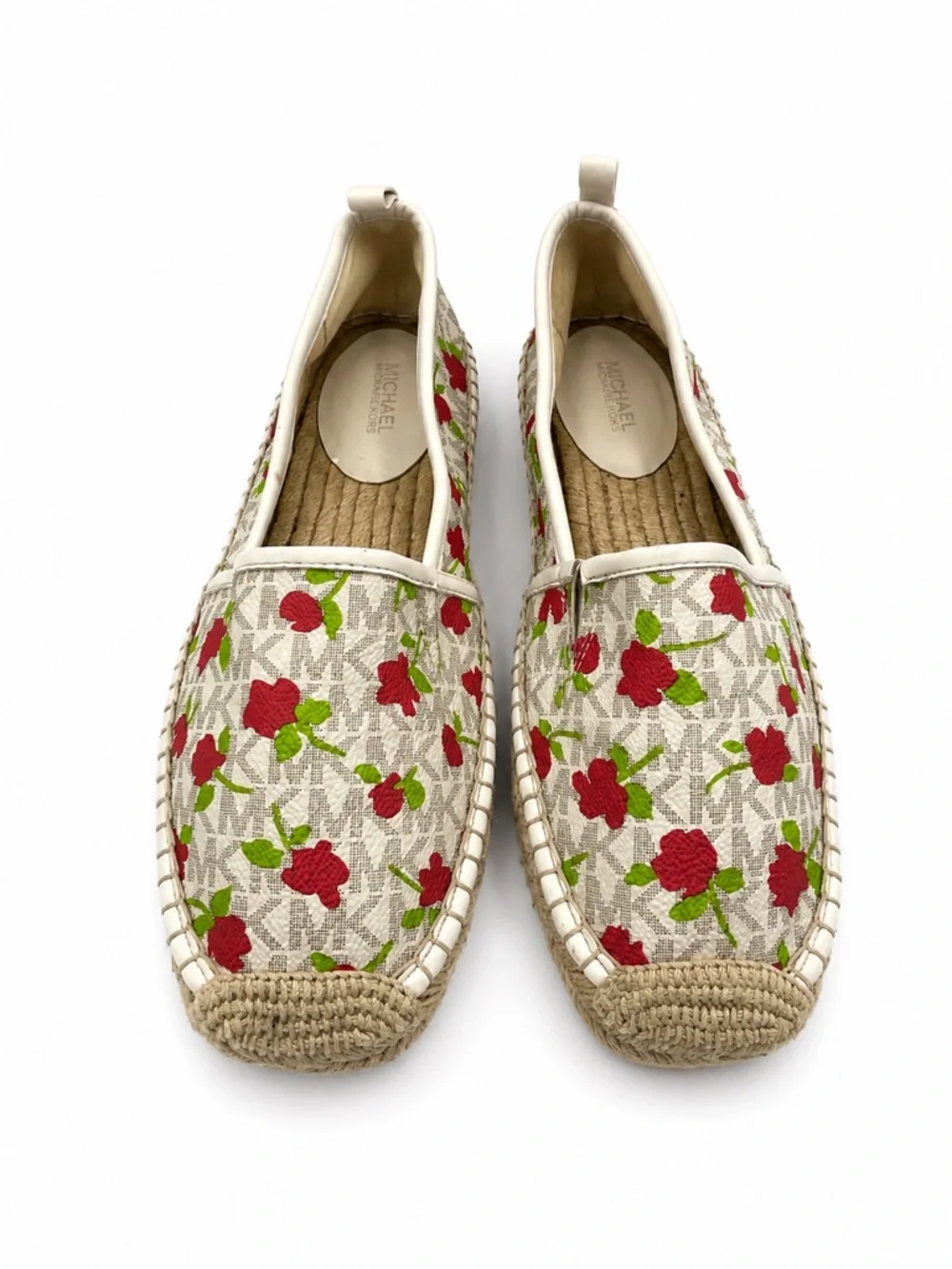 MICHAEL Michael Kors Cherry Logo Espadrille Slip On Flats Shoes Retro Size 7